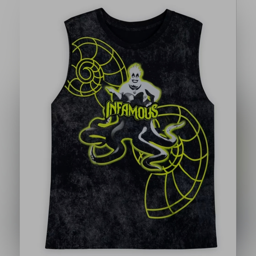DISNEY Ursula Fashion Tank‎ Top for Women – The Little Mermaid. Size M